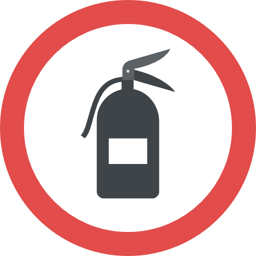 Fire extinguisher fire extinguisher fire prevention shapes and symbols icon