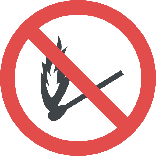 No fire no fire no fire allowed outdoor icon