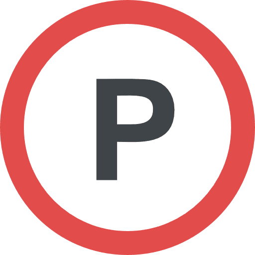 No parking shapes and symbols traffic signs icon