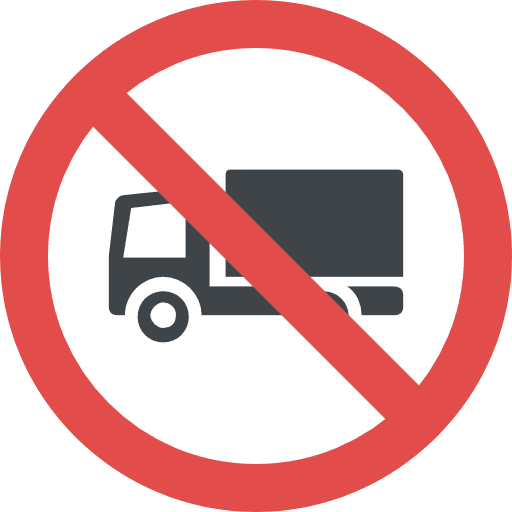 No trucks traffic sign forbidden no trucks icon