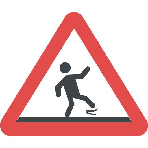 Slippery slippery shapes and symbols sign icon