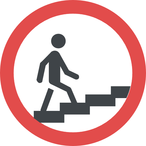 Stairs sign stairs outline go up icon