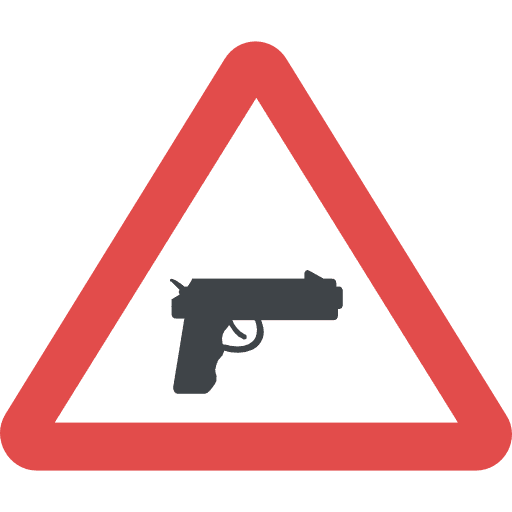 Gun forbidden sign firearm icon