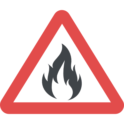 No fire no fire burning camping icon