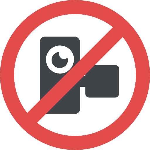 No video shapes and symbols forbidden no video icon