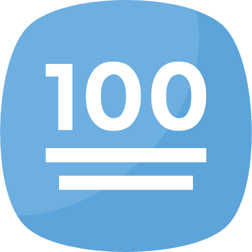 One hundred interface maths numbers icon