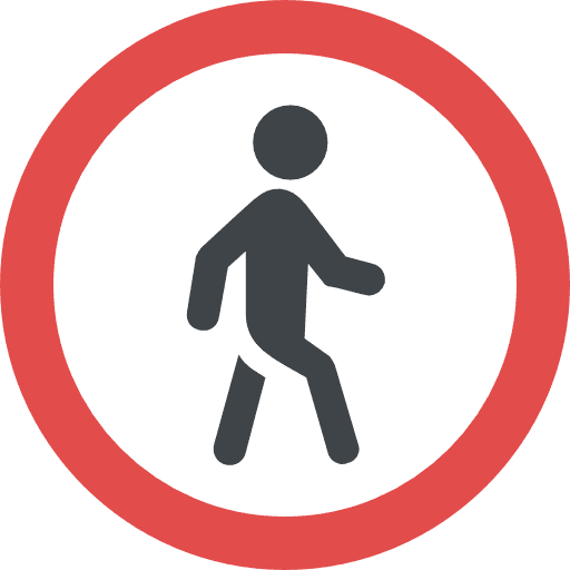 Pedestrian humanpictos signaling forbidden icon