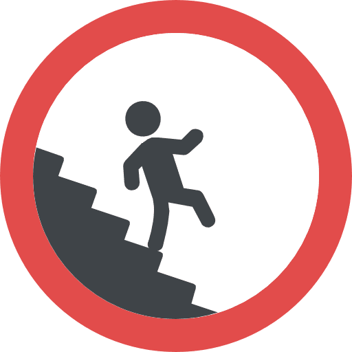 Slippery sign danger shapes and symbols icon
