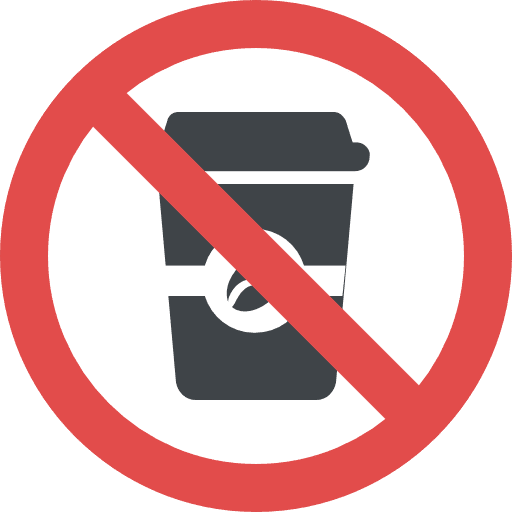 Coffee not allowed sign coffee icon