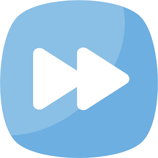 Fast forward interface direction advance icon