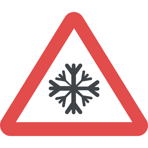 Frost shapes and symbols warning alert icon