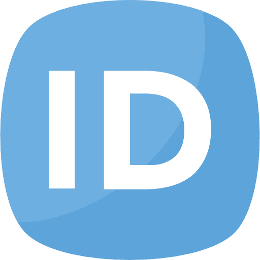 Id identification id shapes and symbols icon