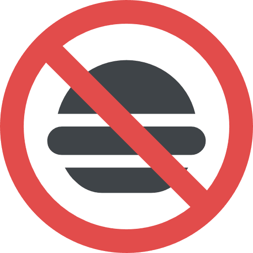 No fast food hamburguer signal shapes and symbols icon