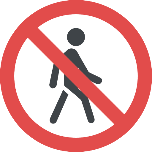 Pedestrian circular signs pedestrian icon