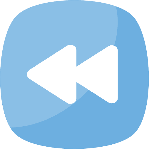 Rewind interface multimedia option direction icon