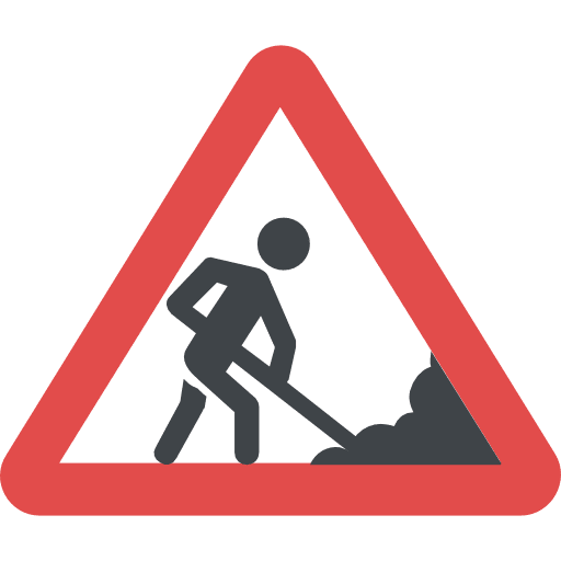 Warning signaling signs error icon