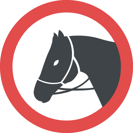 Horse sign signaling shapes and symbols icon