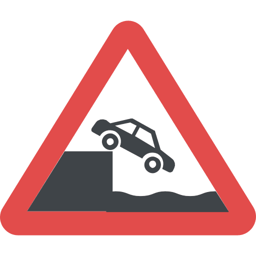 Warning transportation signs signaling icon