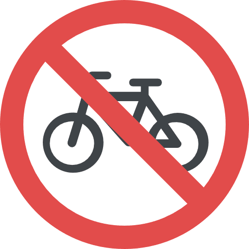 Bicycle arrows direction traffic icon