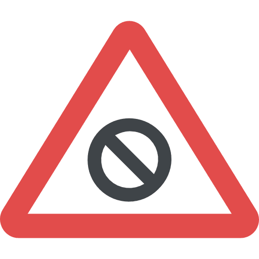Forbidden shapes and symbols prohibition circle icon
