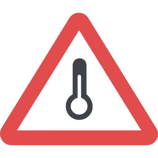 Temperature sign descendant shapes and symbols icon