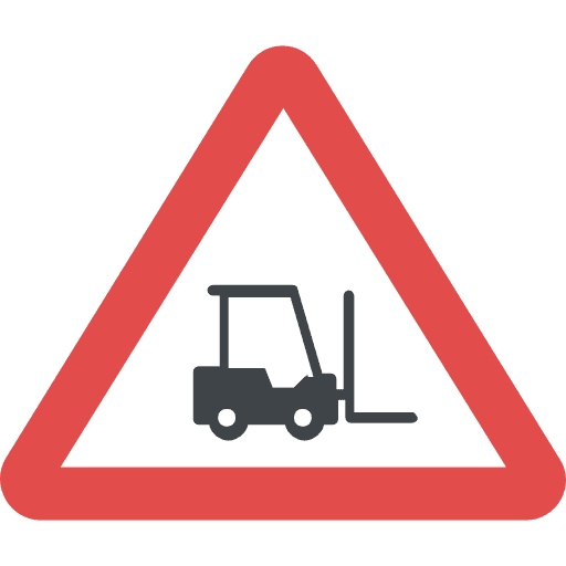 Forklift sign traffic sign warning icon