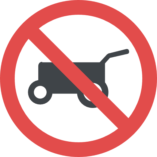 Trolley forbbiden package transport icon