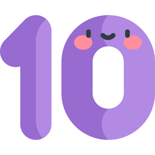 10 maths sign ten icon