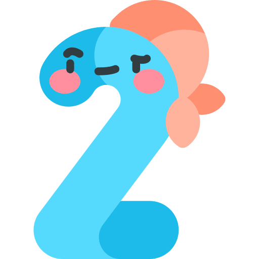 2 mathematics number education icon