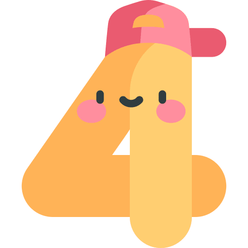 4 fourth number four icon