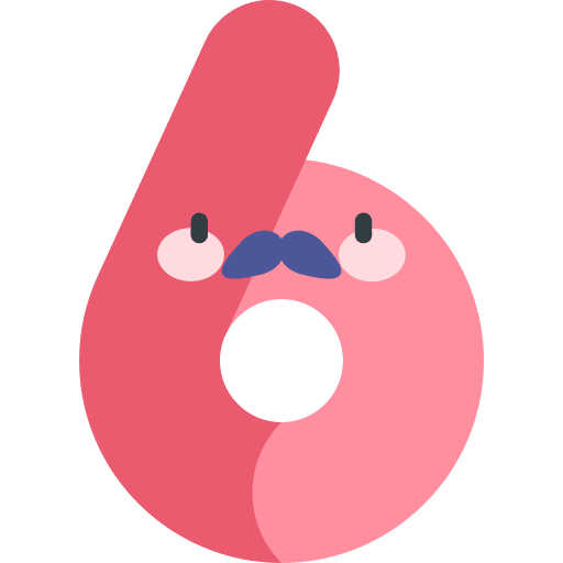 6 symbol six sign icon