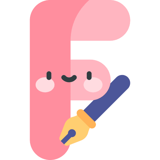 F capital letter alphabet education icon