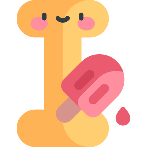 I i vowel ice cream icon