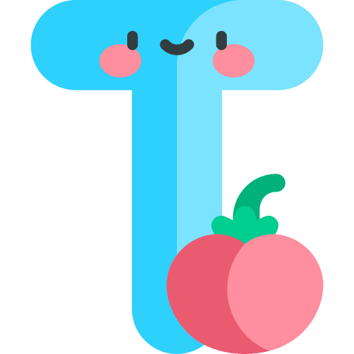 T capital letter learn education icon