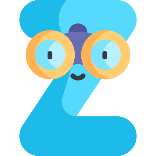 Z zoom alphabet z icon