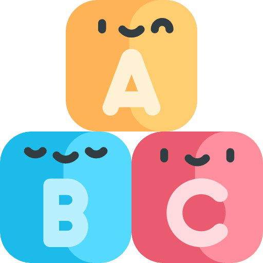 Alphabet educative kid and baby alphabet icon