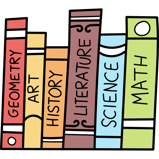 Text books math literature education icon