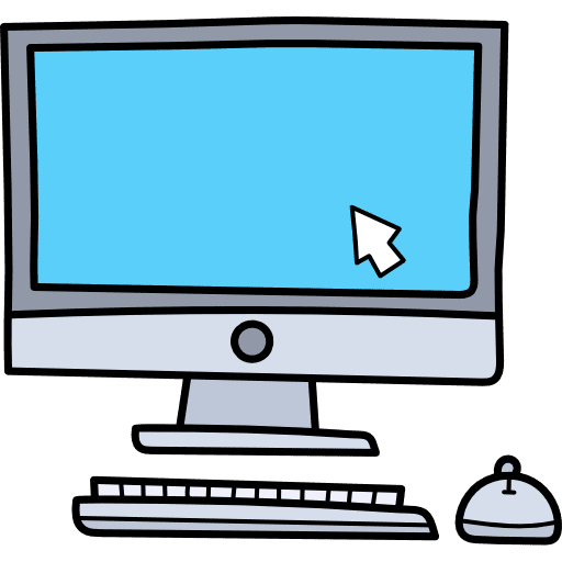 Computer television monitor screen icon