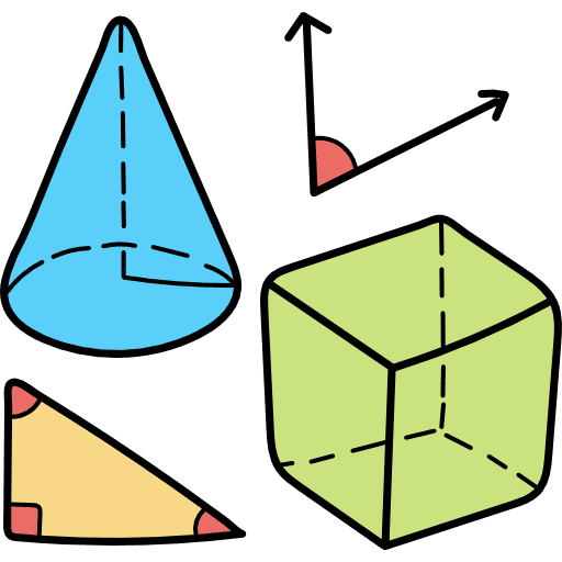 Geometry education cone triangle icon
