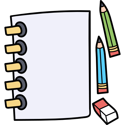 Notebook tools and utensils writing tool note icon