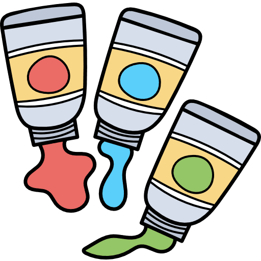 Oil paint oil paint tube icon