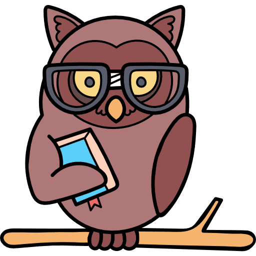 Owl education owl studying icon