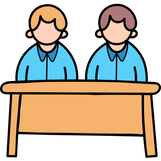 Students chair education reading icon