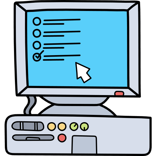 Computer technology television monitor icon