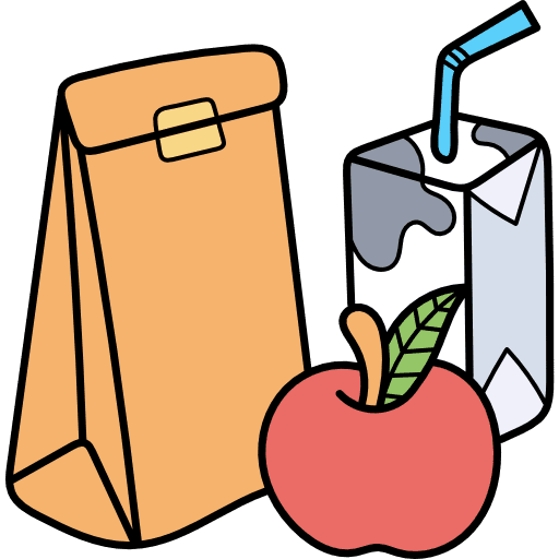 Lunch food and restaurant apple lunch icon