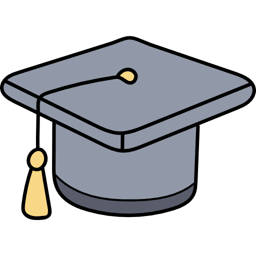 Mortarboard cap education mortarboard icon