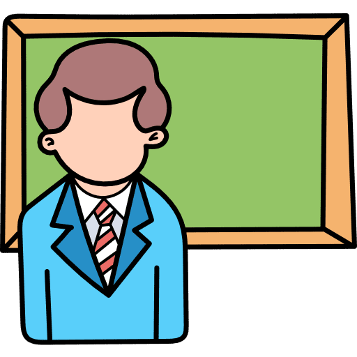 Teacher user blackboard educator icon
