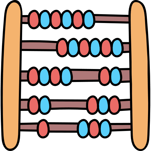 Abacus mathematical tools and utensils business icon