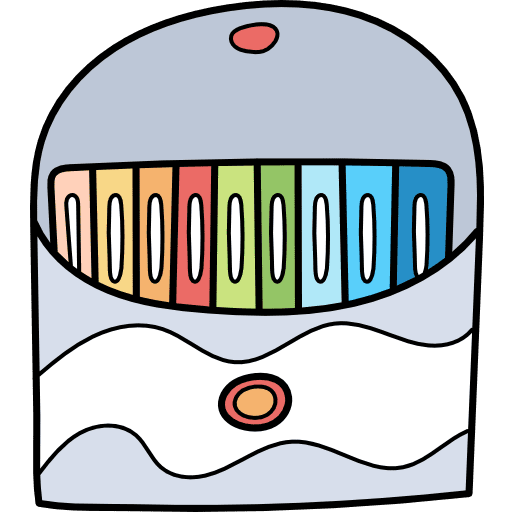 Pencil case box packaging case icon