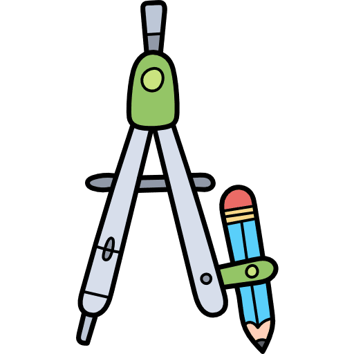 Compass school materials tools and utensils compass icon